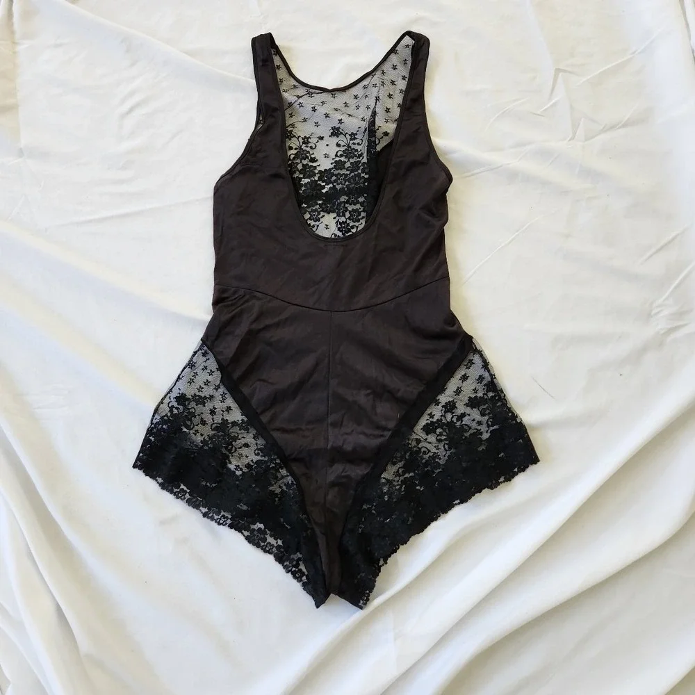 80s/90s Black Lacy Teddie‎